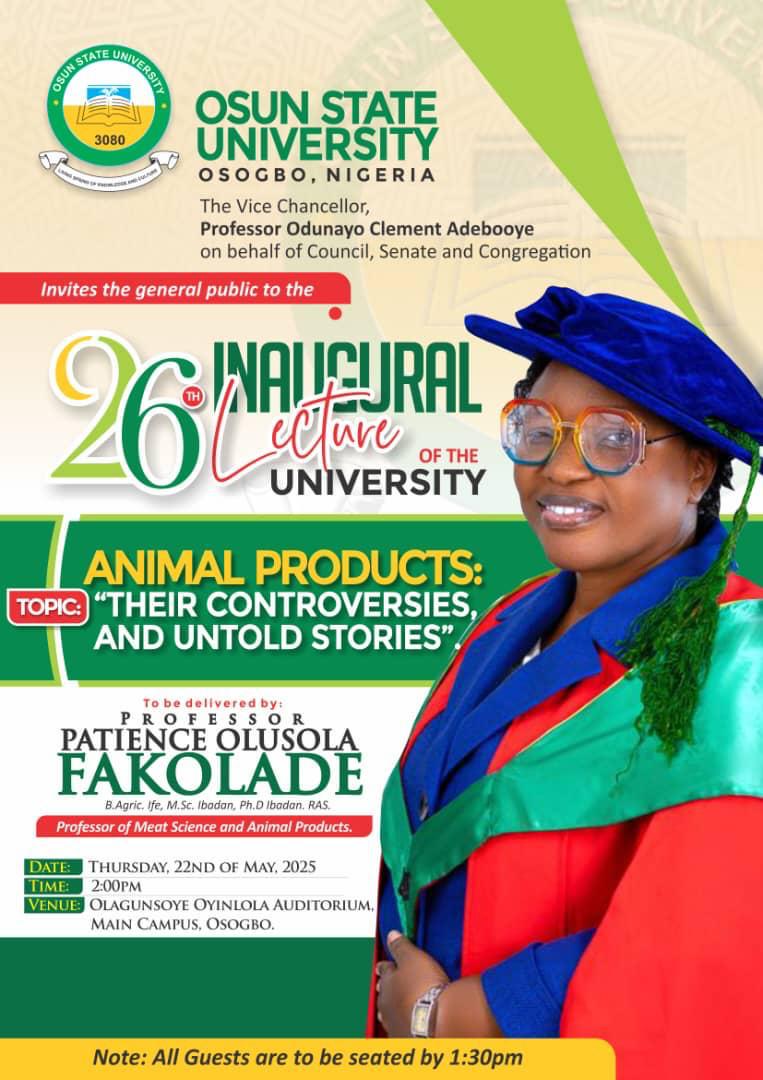 26th inaugural lecture